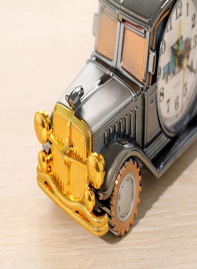 Spiaty Plastic Classic Car Analog Desk Alarm Clock, Black, 22 x 9 Cm - Image 4